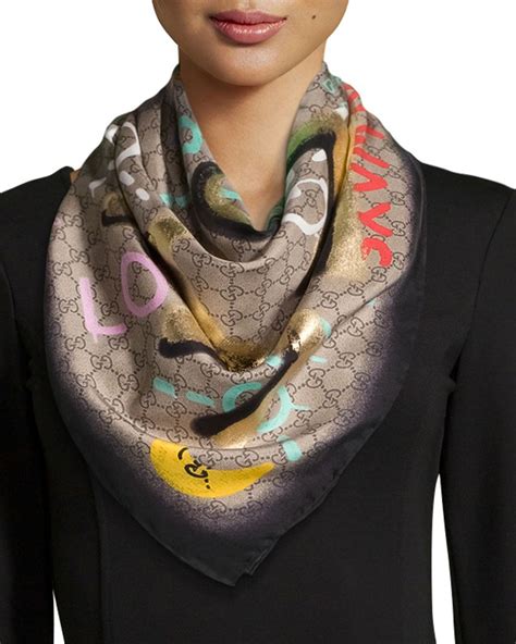 life is gucci silk scarf|Gucci Scarves and Wraps for Women .